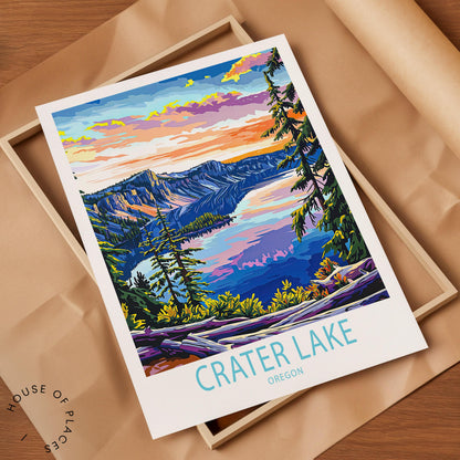 Crater Lake travel poster – view 7