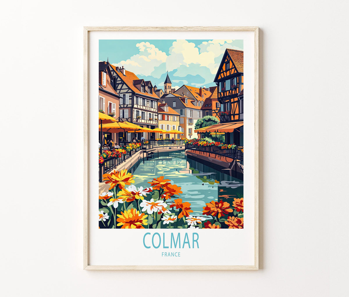 Colmar Travel Poster – France Wall Art Print