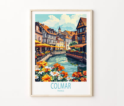 Colmar Travel Poster – France Wall Art Print