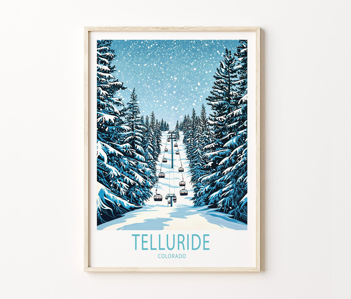 Telluride Travel Poster – Colorado Wall Art Print