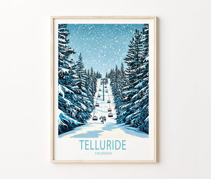 Telluride Travel Poster – Colorado Wall Art Print