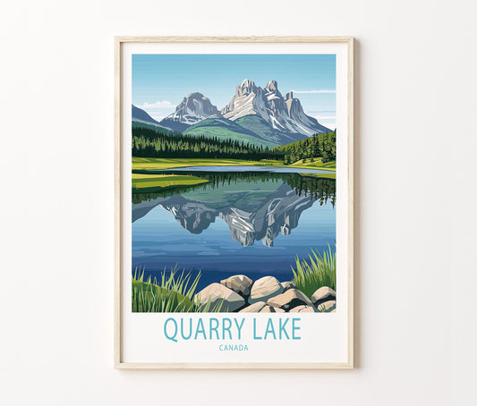 Quarry Lake Travel Poster – Canadian Wall Art Print