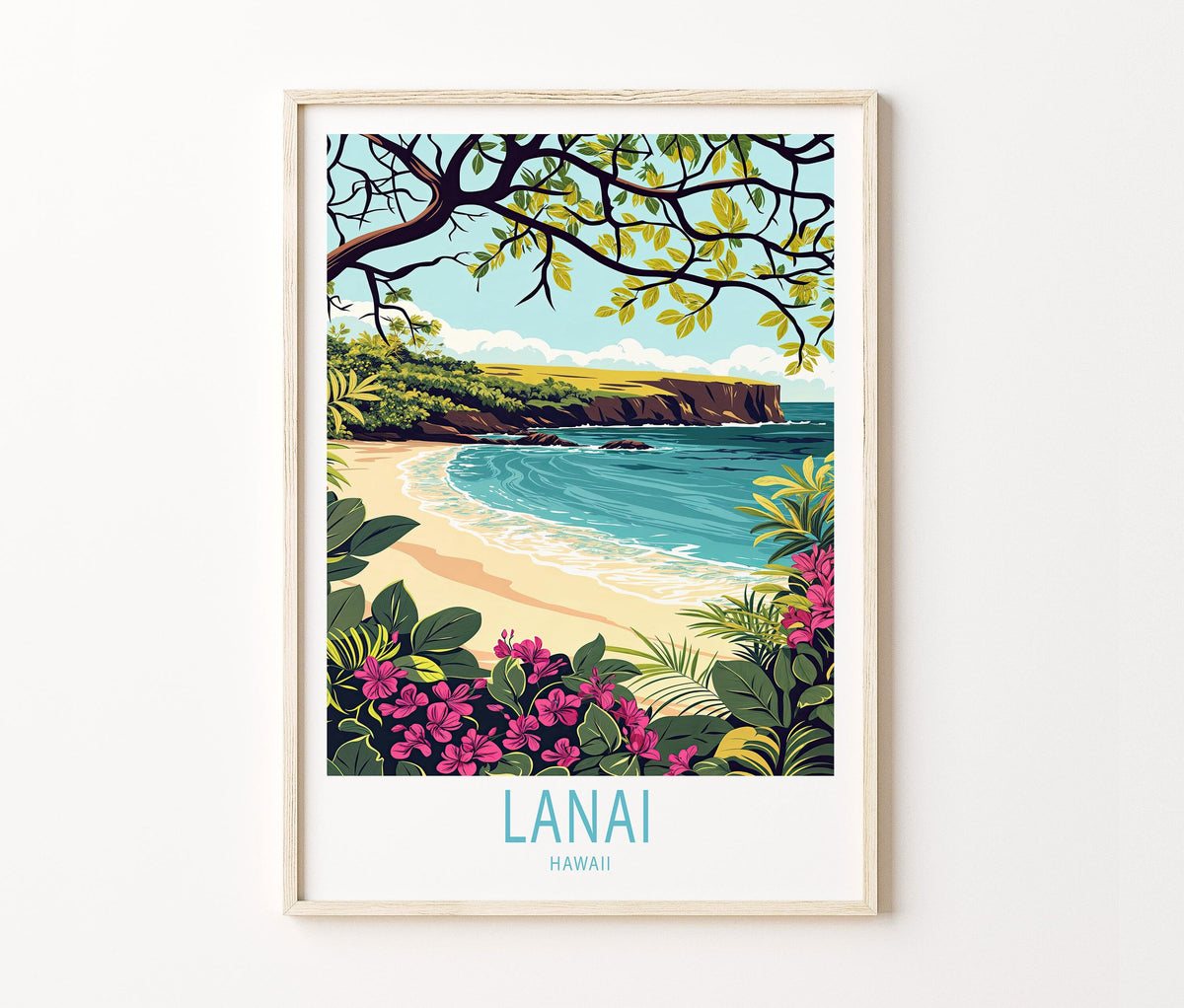 Lanai Travel Poster – Hawaii Wall Art Print