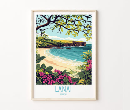 Lanai Travel Poster – Hawaii Wall Art Print