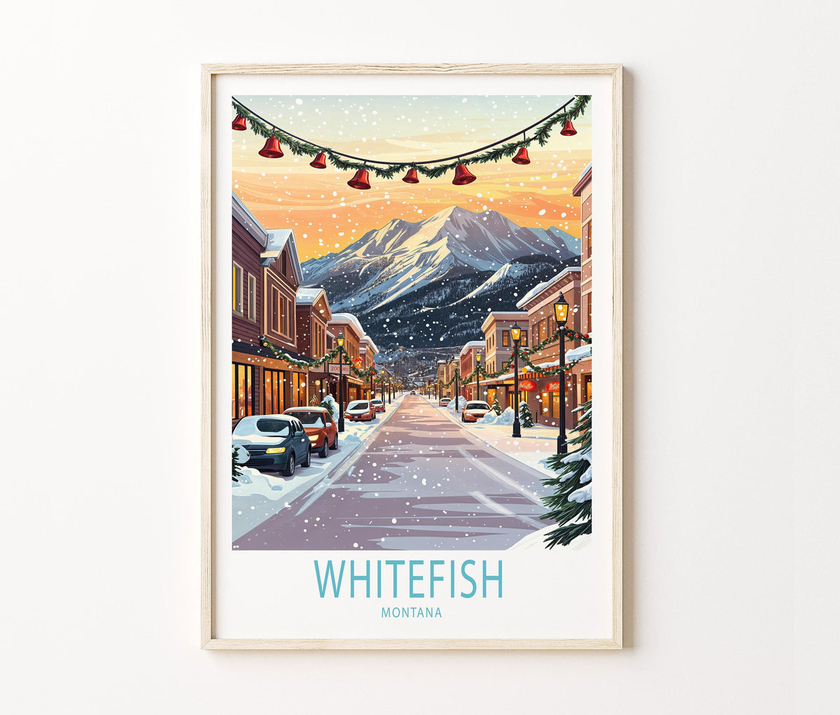 Whitefish Travel Poster – Montana Wall Art Print