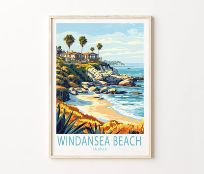 Windansea Beach Travel Poster – La Jolla Wall Art Print