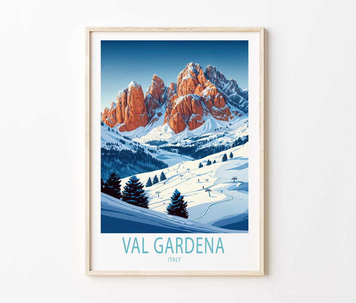 Val Gardena Winter travel poster – view 2