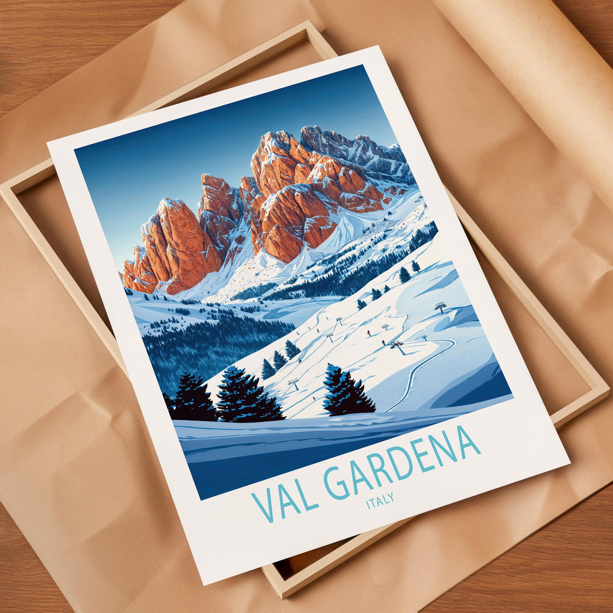 Val Gardena Winter travel poster – view 4