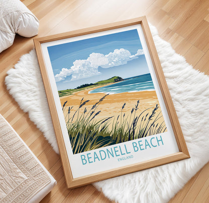 Beadnell Beach travel poster – view 2
