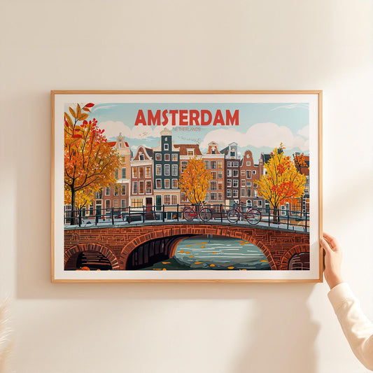 Amsterdam travel poster – view 2