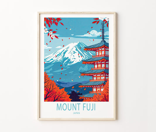 Mount Fuji travel poster – view 2