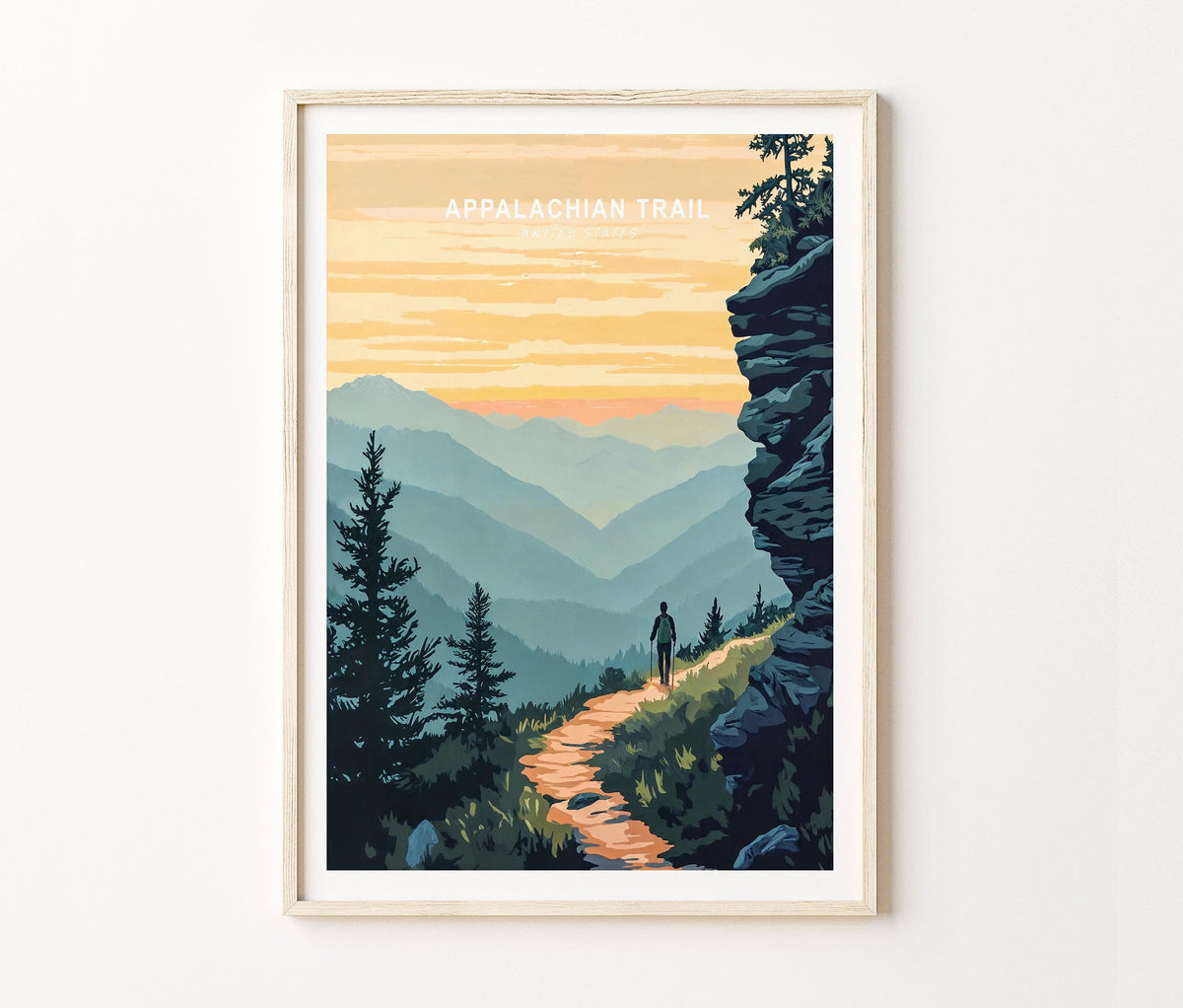 Appalachian Trail Travel Poster – Hiking Wall Art Print