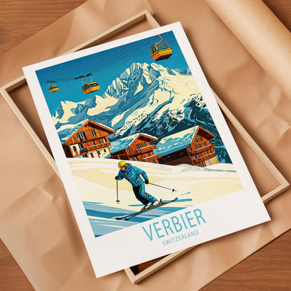 Verbier travel poster – view 4