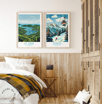 Verbier travel poster – view 6