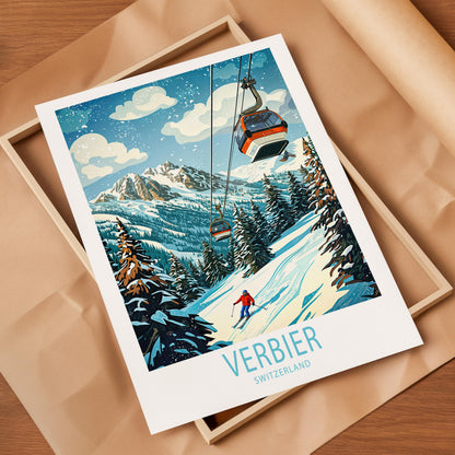 Verbier travel poster – view 4