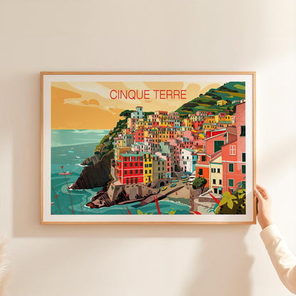 Cinque Terre travel poster – view 2