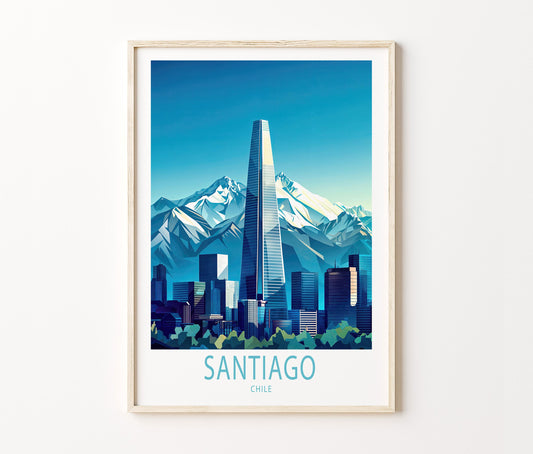 Santiago travel poster – view 2