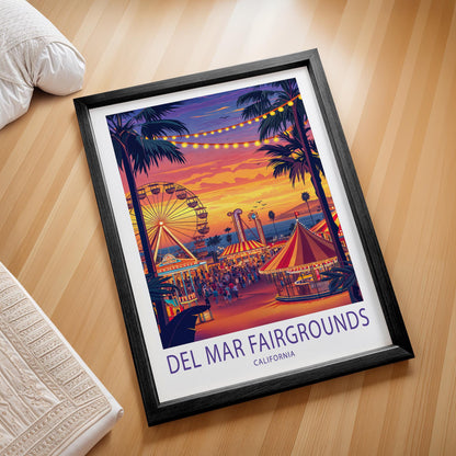 Del Mar Fairgrounds Travel Poster – San Diego Wall Art Print