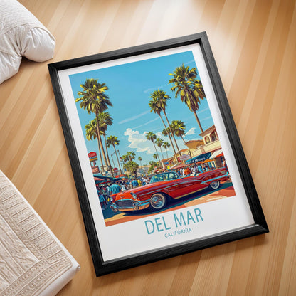 Del Mar San Diego Travel Poster – California Wall Art Print