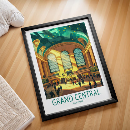 Grand Central Travel Poster – Rail Terminal Wall Art Print