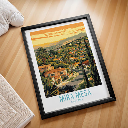 Mira Mesa Travel Poster – San Diego Wall Art Print