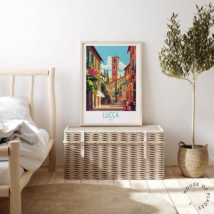 Lucca Travel Poster – Tuscany Wall Art Print