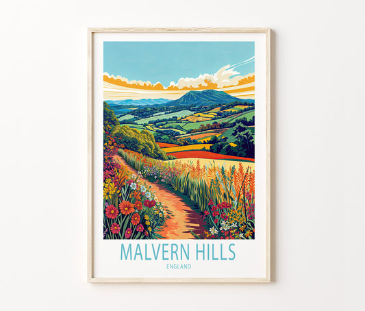 Malvern Hills travel poster – view 2