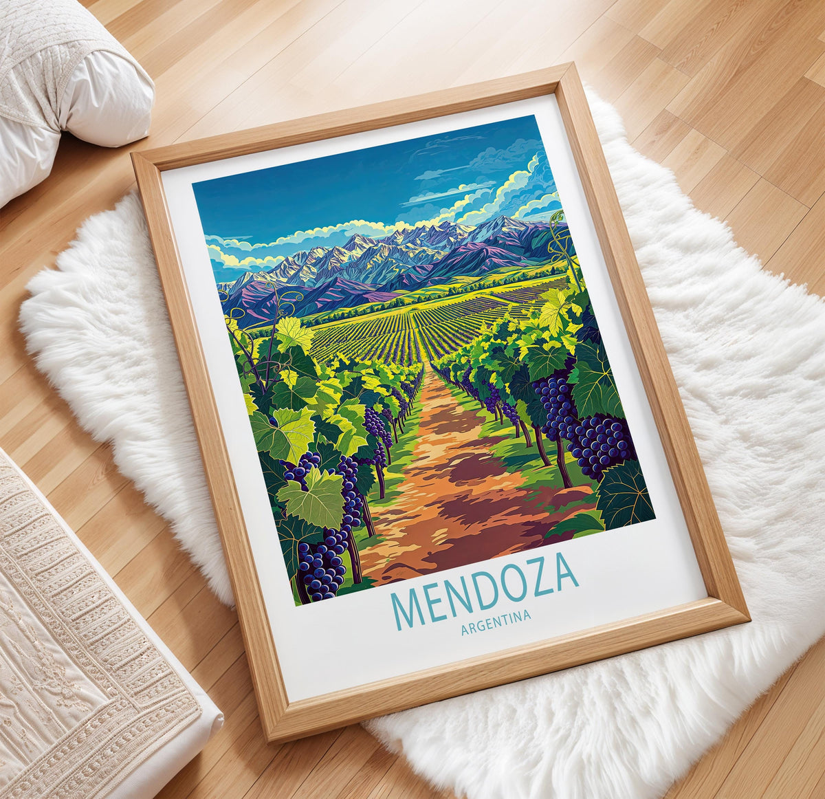 Mendoza Travel Poster – Argentina Wall Art Print