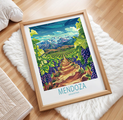 Mendoza Argentine travel poster – view 2