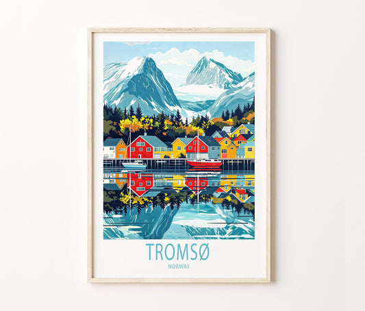 Tromsø Travel Poster – Norway Wall Art Print