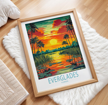 Everglades Travel Poster – National Park Wall Art Print