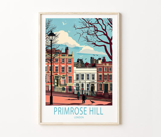 Primrose Hill London Travel Poster – United Kingdom Wall Art Print