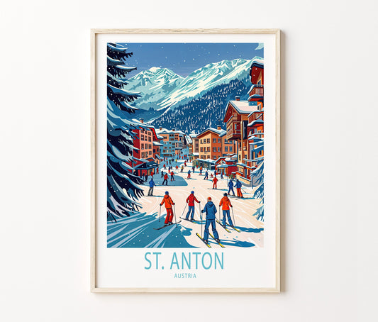St. Anton Travel Poster – Saint Wall Art Print