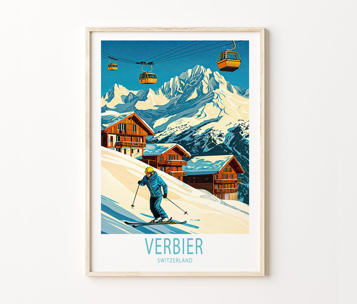 Verbier travel poster – view 2