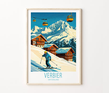 Verbier travel poster – view 2