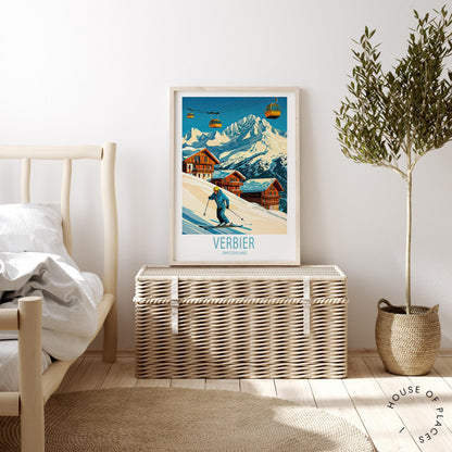 Verbier travel poster – view 3