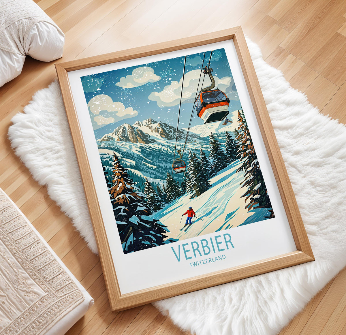 Verbier travel poster – view 2