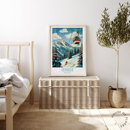 Verbier travel poster – view 3