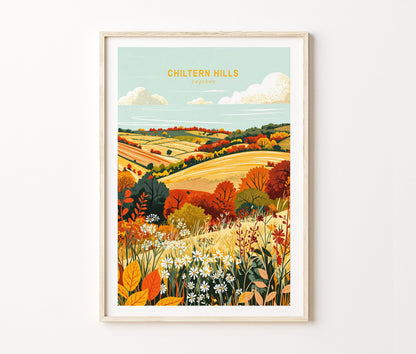 Chiltern Hills Travel Poster – Ciytscape Wall Art Print