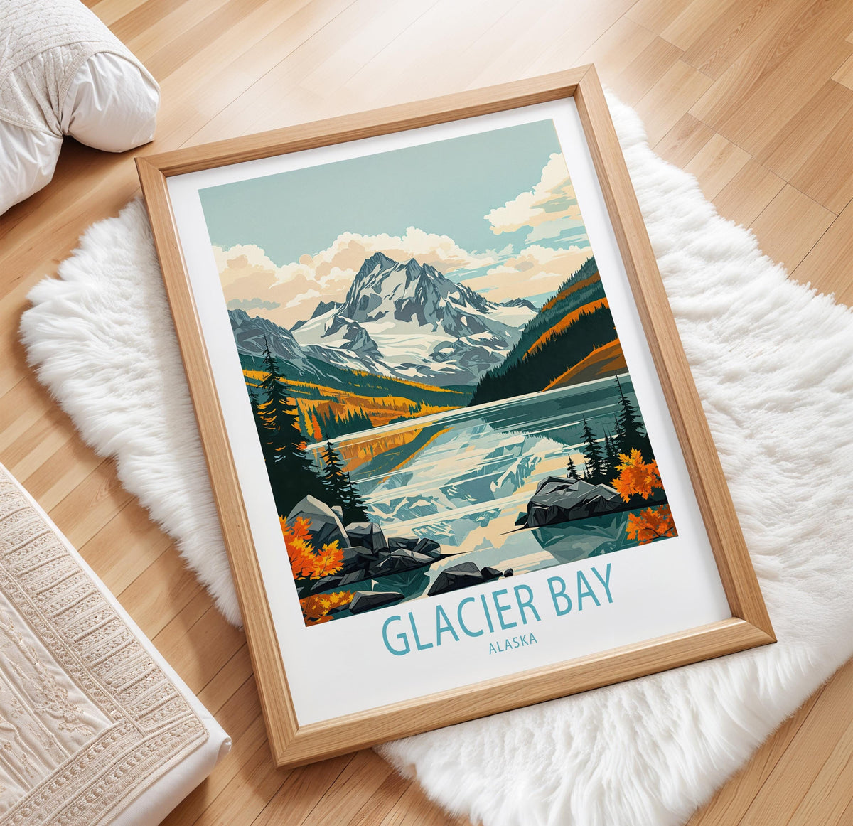 Glacier Bay Travel Poster – National Park Wall Art Print