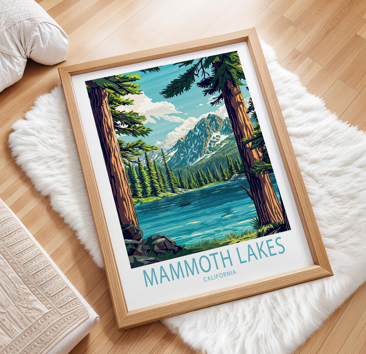 Mammoth Lakes Travel Poster – California Wall Art Print