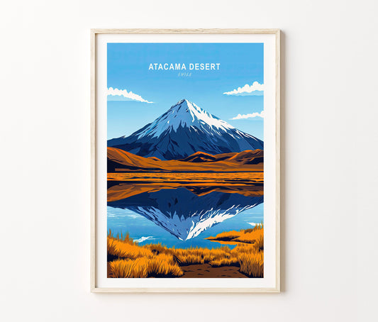 Atacama Desert Travel Poster – South Wall Art Print