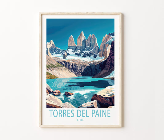 Torres del Paine travel poster – view 2