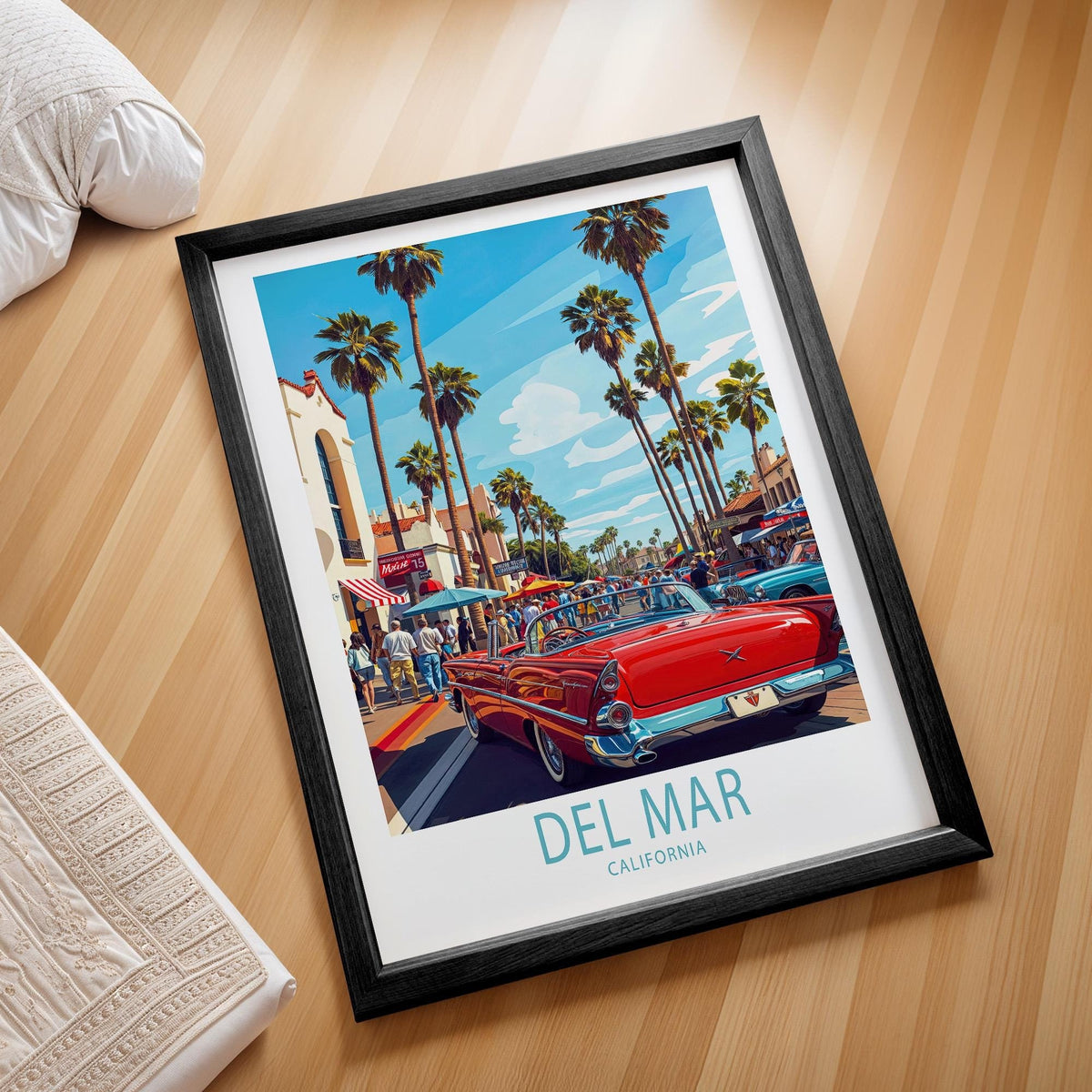 Del Mar Travel Poster – San Diego Wall Art Print