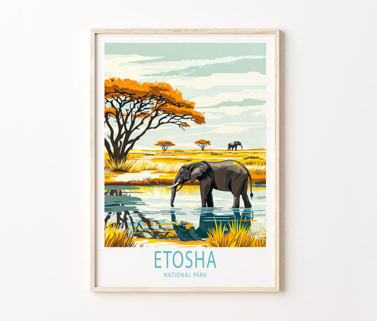 Etosha Africa travel poster – view 2