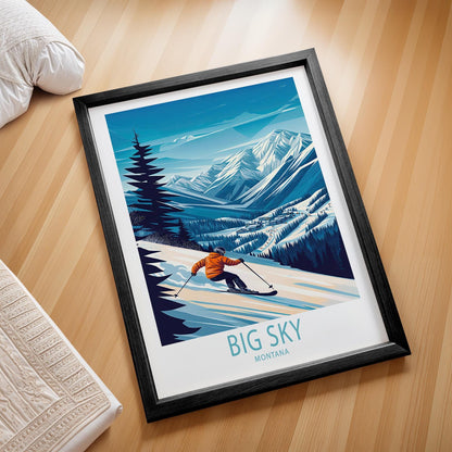 Big Sky Travel Poster – Montana Wall Art Print
