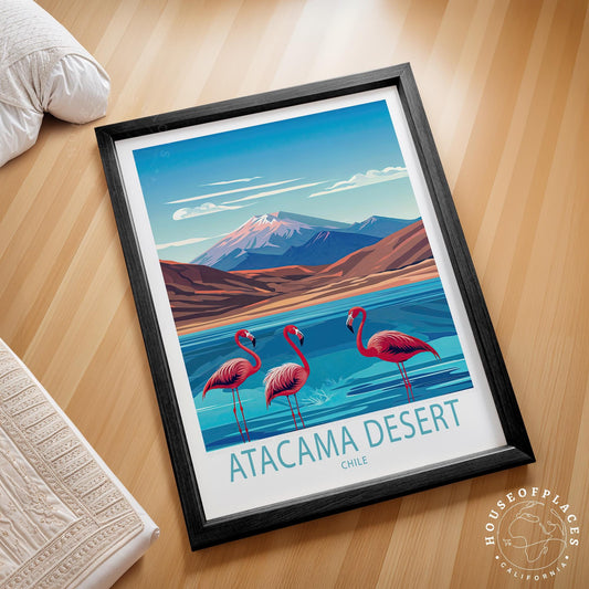Chile Atacama Desert Travel Poster – South Wall Art Print