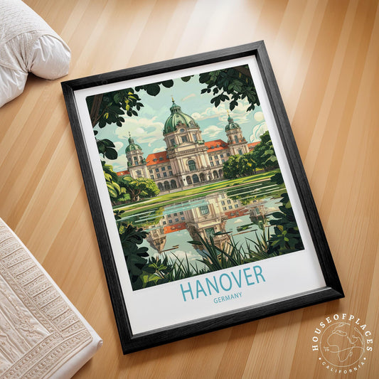 Hanover Travel Poster – Germany Wall Art Print