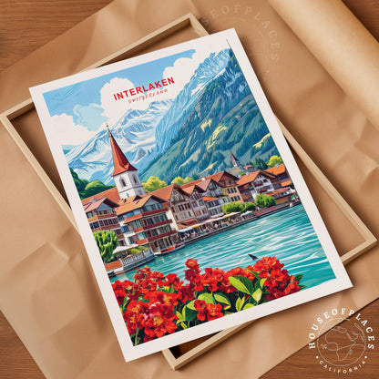 Interlaken travel poster – view 10