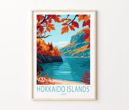 Hokkaido Islands Travel Poster – Japan Wall Art Print